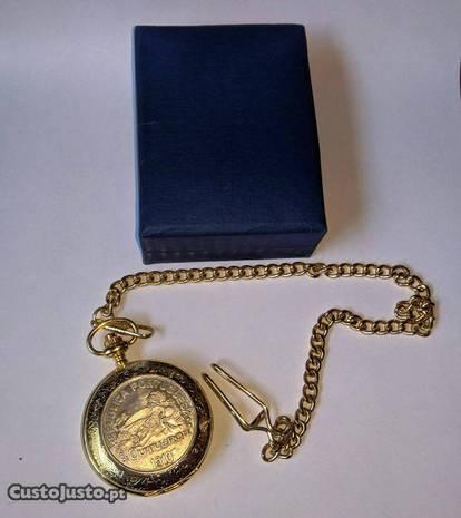 Relógio Bolso Dourado Comemorativo 5 Outrubro 1910