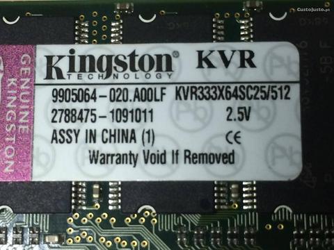 Memória Kingston 512Mb