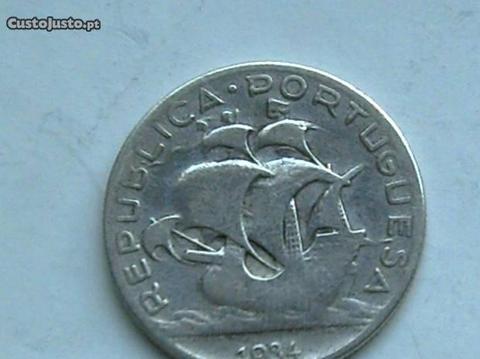 905- moeda 5.00 1934 em prata 9.00