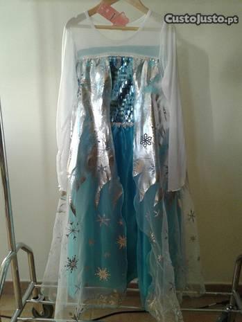 Vestido Princesa Elsa Ana Frozen oferta de coroa