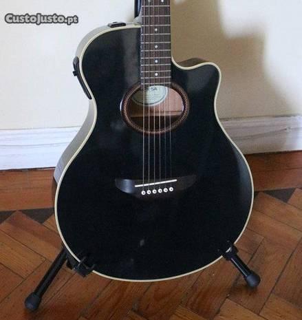 Guitarra Yamaha Preta Electroacústica APX-5A Nova
