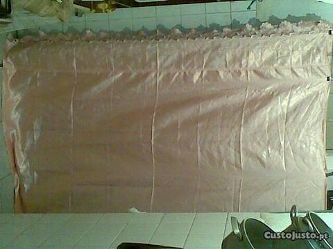 Conjunto de Seda Cor de Rosa Cama de Casal