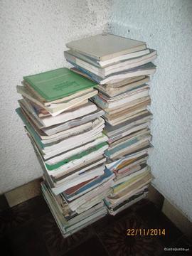 grande quantidade de livros usados e novos