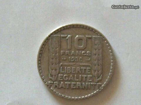 O- 4- FRANÇA 10 francos de 1930 prata 7.00