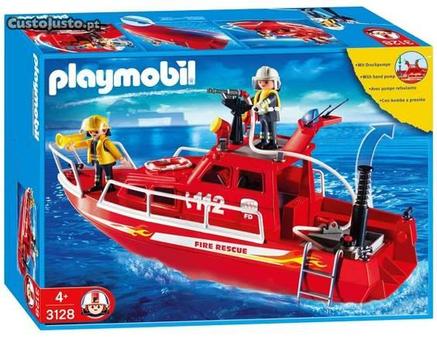 Playmobil 3128 Barco Resgate - NOVO SEM ABRIR CX