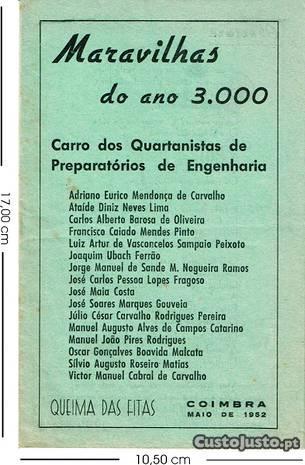 Queima das Fitas Engenharia - 1952 Coimbra