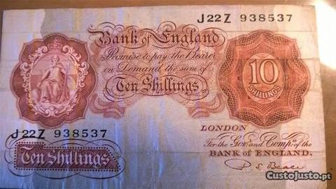 Nota Inglesa 10Shillings 1950