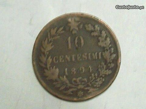 O- 116- moeda de italia 10 cent.1894 B.B. 2.00