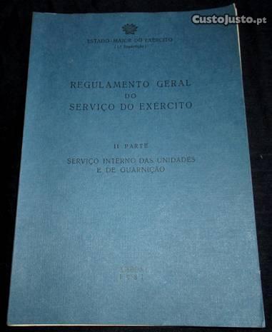 Livro Regulamento Geral do Serviço do Exército