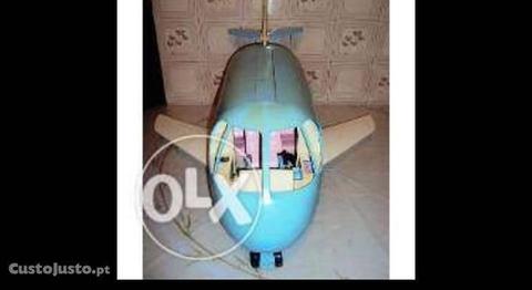 Brinquedo avião original da barbie azul novo