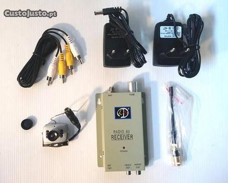 Kit câmara vídeo wireless cor CCTV