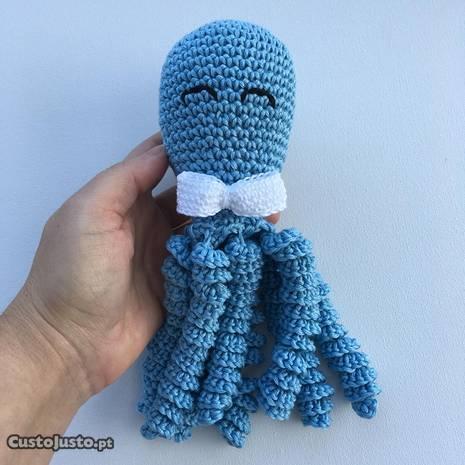 Polvo em croche (crochet) - azul