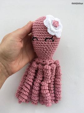 Polvo em croche (crochet) - rosa