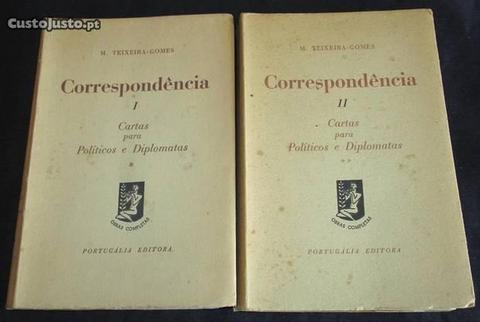 Livros Correspondência I e II Teixeira Gomes 1ª ed