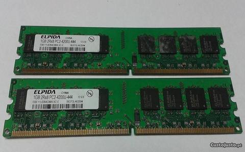 2Gb 2 x 1Gb Memorias DDR2 Varias marcas 2Rx8 PC2-4