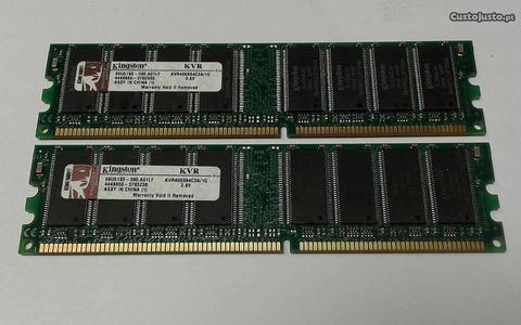 2Gb 2 x 1Gb Memorias Kingston DDR400 PC3200 Deskto