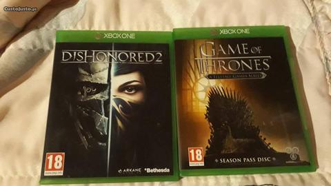 Dishonored 2 e Game of thrones para Xbox one