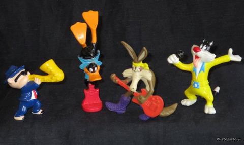 4 Bonecos em PVC Looney Tunes Warner Bros Konica