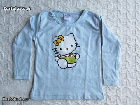Camisola Azul Bebé Hello Kitty 2 Anos - NOVA