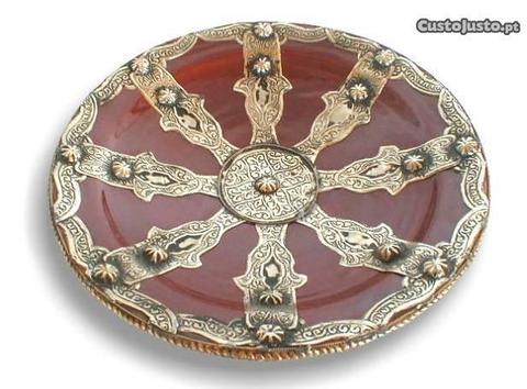 Prato de cerâmica árabe 31x7cm