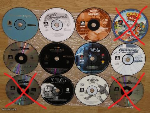 Playstation 1: 12 jogos apenas CD