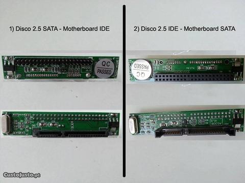 Conversor adaptador discos 2.5 SATA ou 2.5 IDE