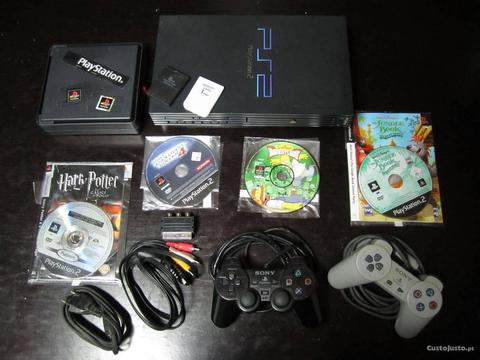 Consola Ps2 + Comandos + Jogos