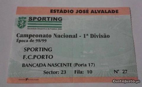 Bilhete Sporting - Porto 98/99