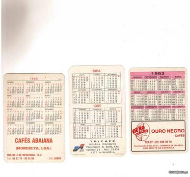 Calendários de marcas de CAFÉS