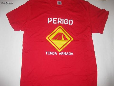 T-shirt com piada/Novo/Embalado/Vermelha/Modelo 5