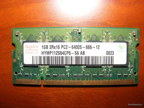 Memória para portátil Hynix 1GB DDR2 PC-6400
