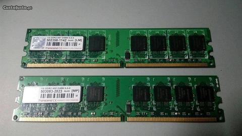 Memória RAM Transcend 2 x 1GB DDR2