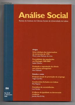 Análise Social, n.º 186